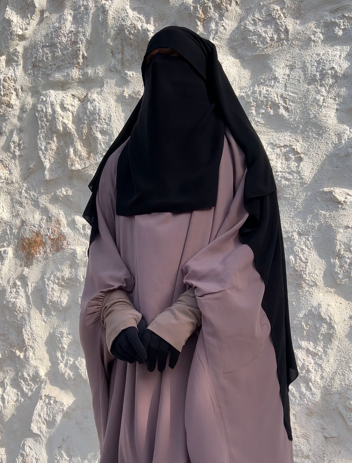 Long Diamond niqab - 3 layers & flap