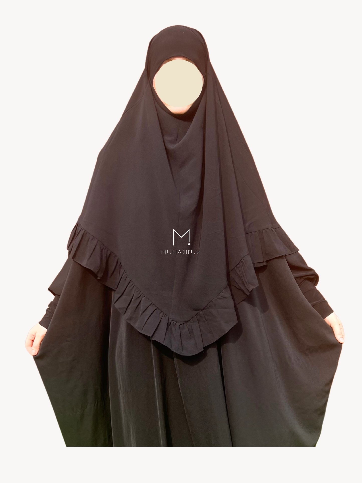 Ruffle khimar