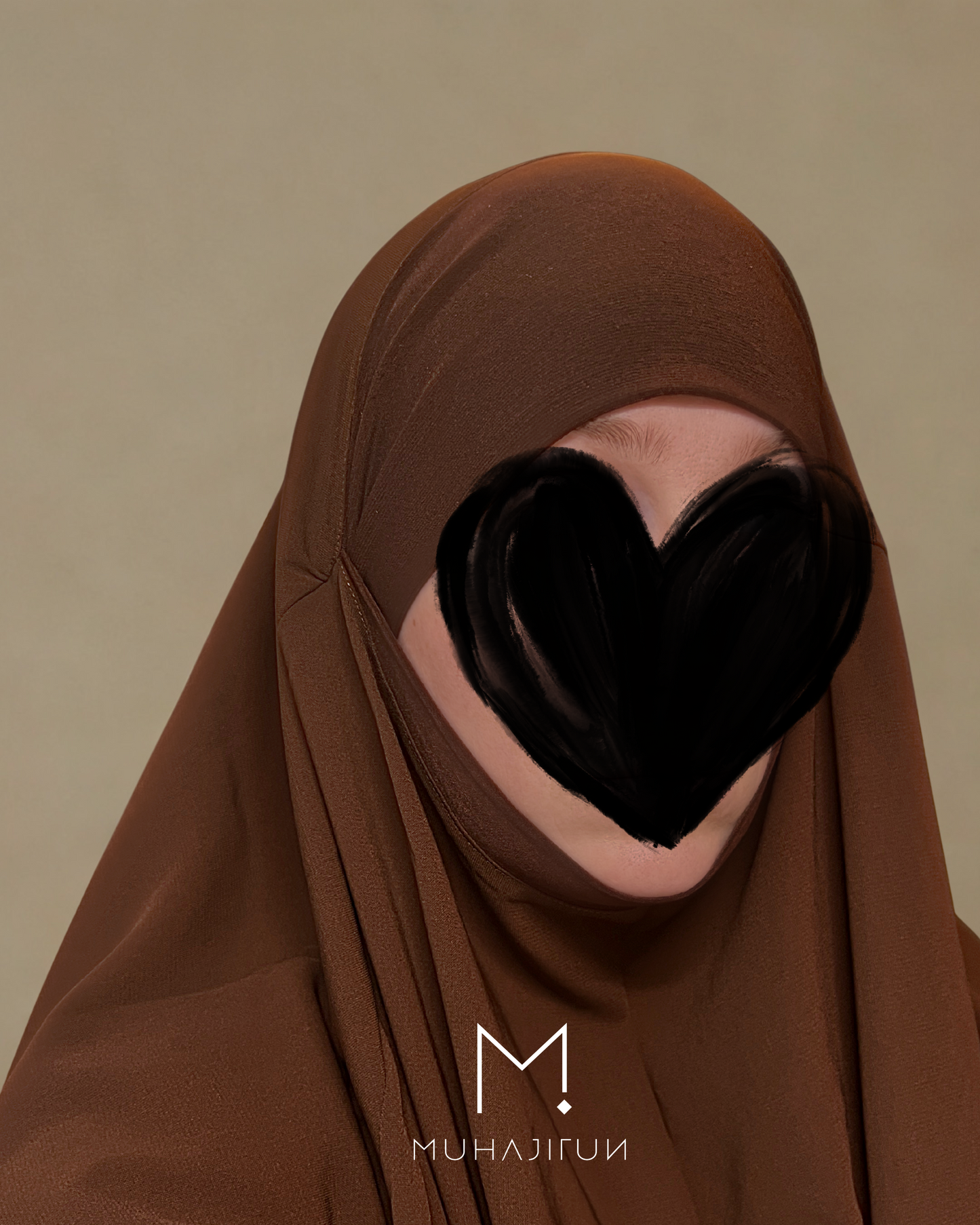 Tria Khimar essential khimar with jersey tie back & chin coverage