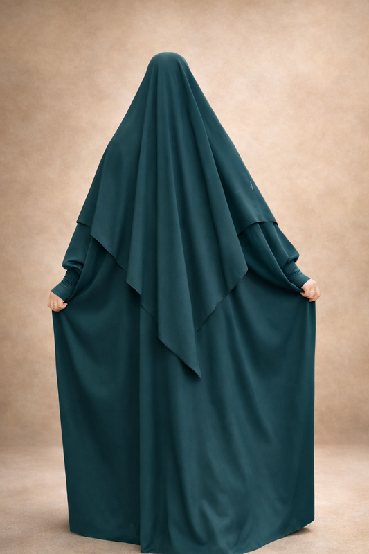 Set Abaaya Aswan & Tria khimar - jersey tie back