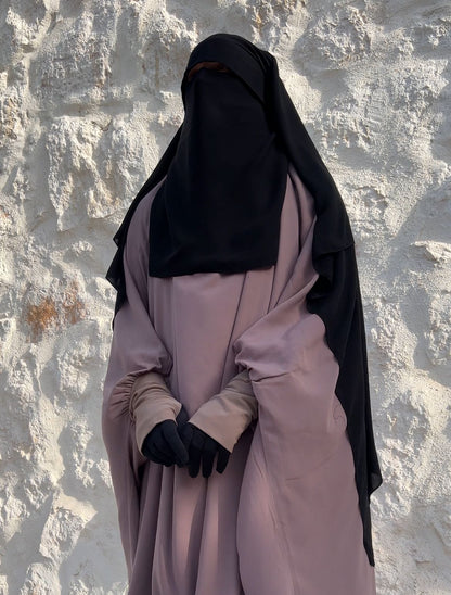 Long Diamond niqab - 3 layers & flap