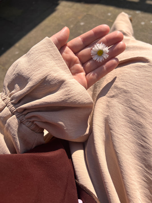 Cute sleeve abaaya Jazz/Woolpeach