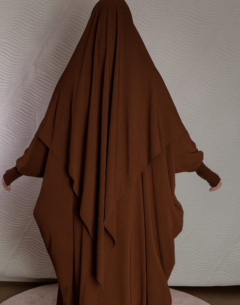 Tria Khimar essential khimar with jersey tie back & chin coverage