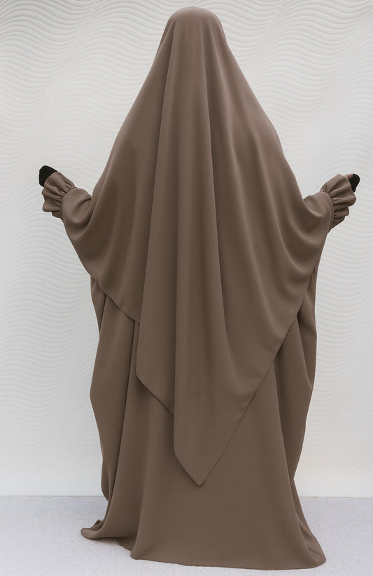 Set -Cute sleeve Abaaya & Khimar Iskandariyyah
